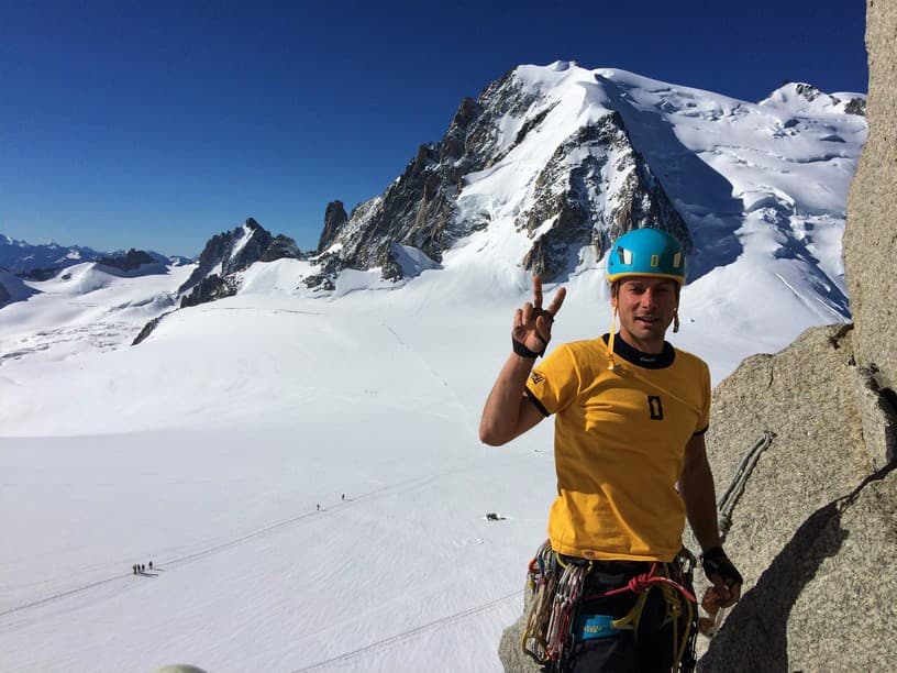 Jany, Chamonix, Aiguille du Midi, Contamine 7a+, rockbusters.net.jpg