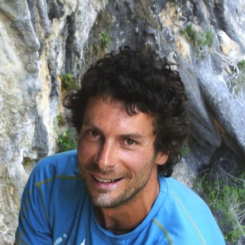Jan "Jany" Novotný, Rockbusters founder and climbing guide – portrait at the crag
