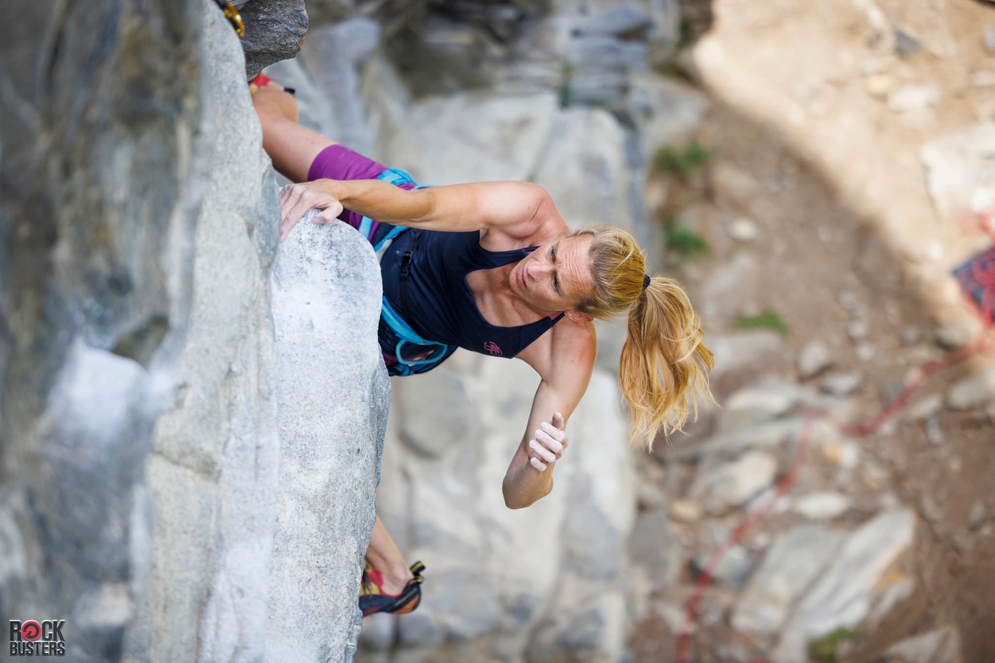 Linda climbing awesome granite in Maltatal, Austria